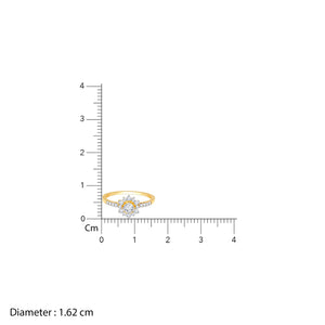 Gold Floral Statement Diamond Ring