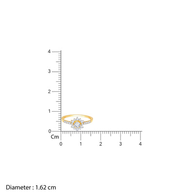 Gold Floral Statement Diamond Ring