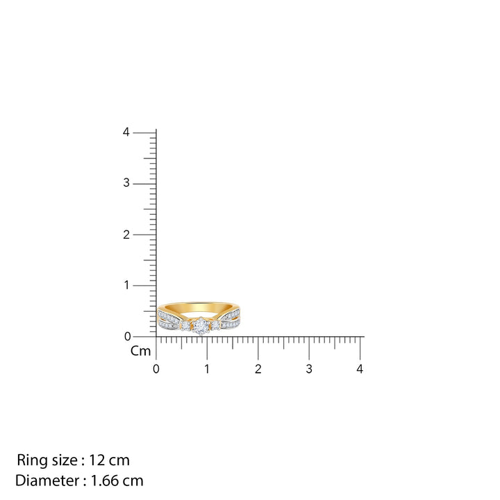 Gold Tidal Gleam Diamond Ring