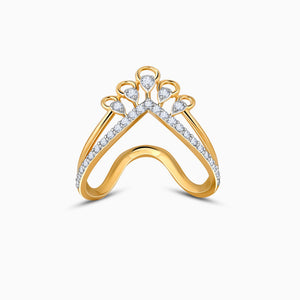 Gold Circulaire Diamond Vanki Ring