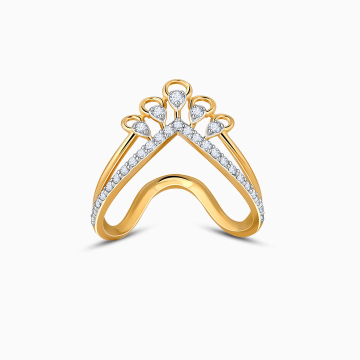 Gold Circulaire Diamond Vanki Ring