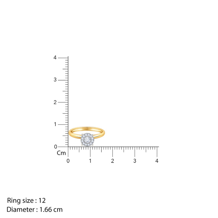 Gold Solo Dazzle Diamond Ring