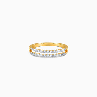 Gold Double Delight Diamond Ring