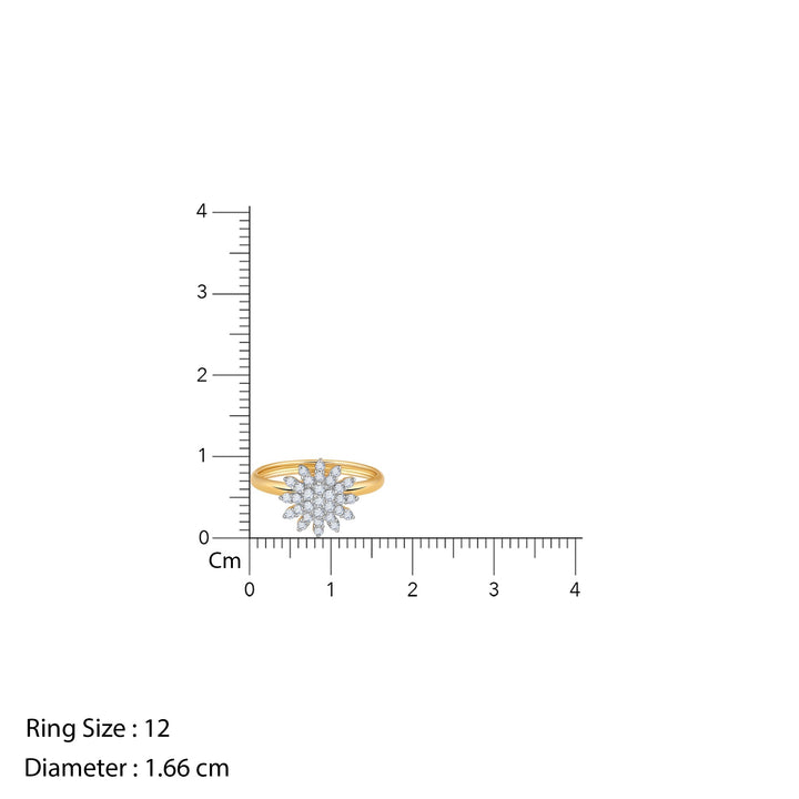 Gold Sunflower Radiance Diamond Ring