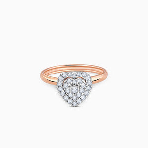 Rose Gold Love Token Diamond Ring