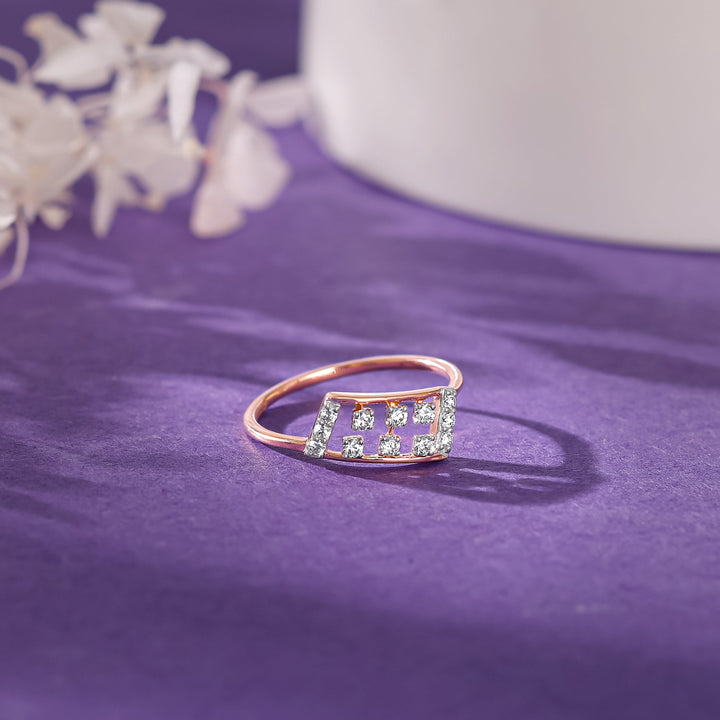 Rose Gold Glimmer Diamond Ring