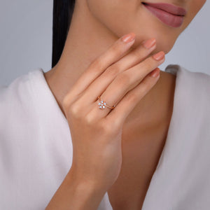 Rose Gold Cute Bloom Ring