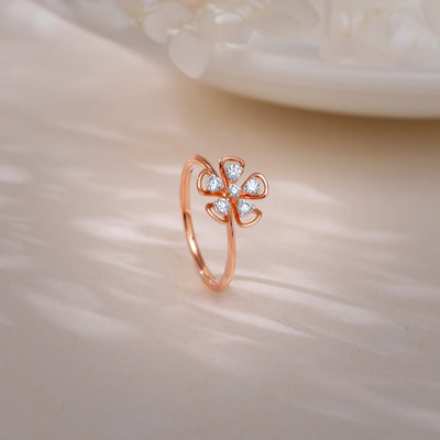 Rose Gold Cute Bloom Ring