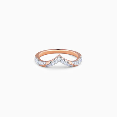 Rose Gold Vanki Love Diamond Ring