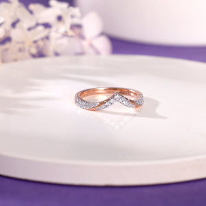 Rose Gold Vanki Love Diamond Ring