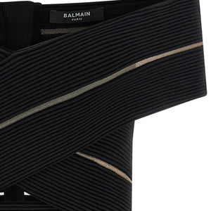 Balmain Off-the-shoulder Crop Top