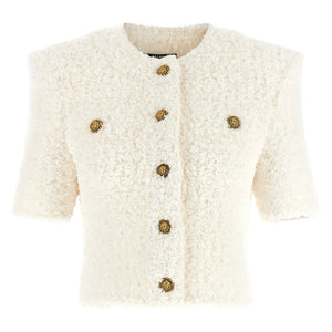 Balmain Cardigan Tweed Plumetis