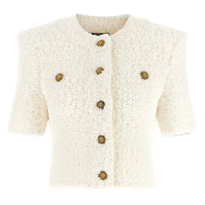 Balmain Cardigan Tweed Plumetis