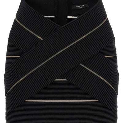 Balmain V-shaped Waist Skirt