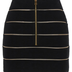 Balmain V-shaped Waist Skirt