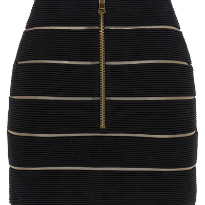 Balmain V-shaped Waist Skirt