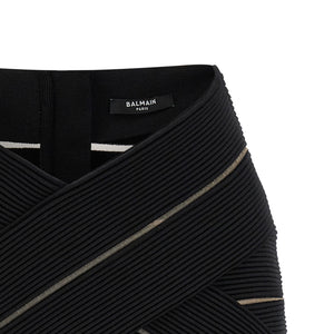 Balmain V-shaped Waist Skirt