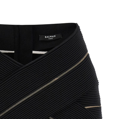 Balmain V-shaped Waist Skirt
