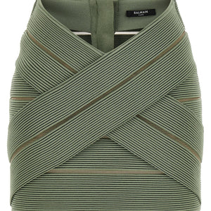 Balmain V-shaped Waist Skirt