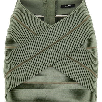 Balmain V-shaped Waist Skirt
