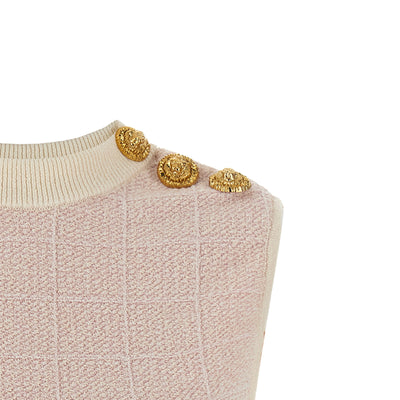 Balmain Testa Di Leone Tweed Vest
