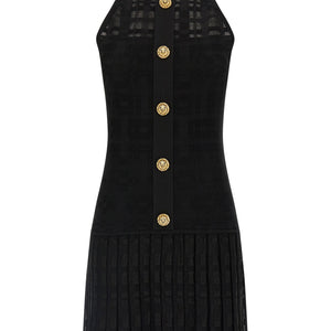 Balmain Tartan Knit Dress