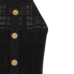 Balmain Tartan Knit Dress