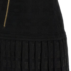 Balmain Tartan Knit Dress
