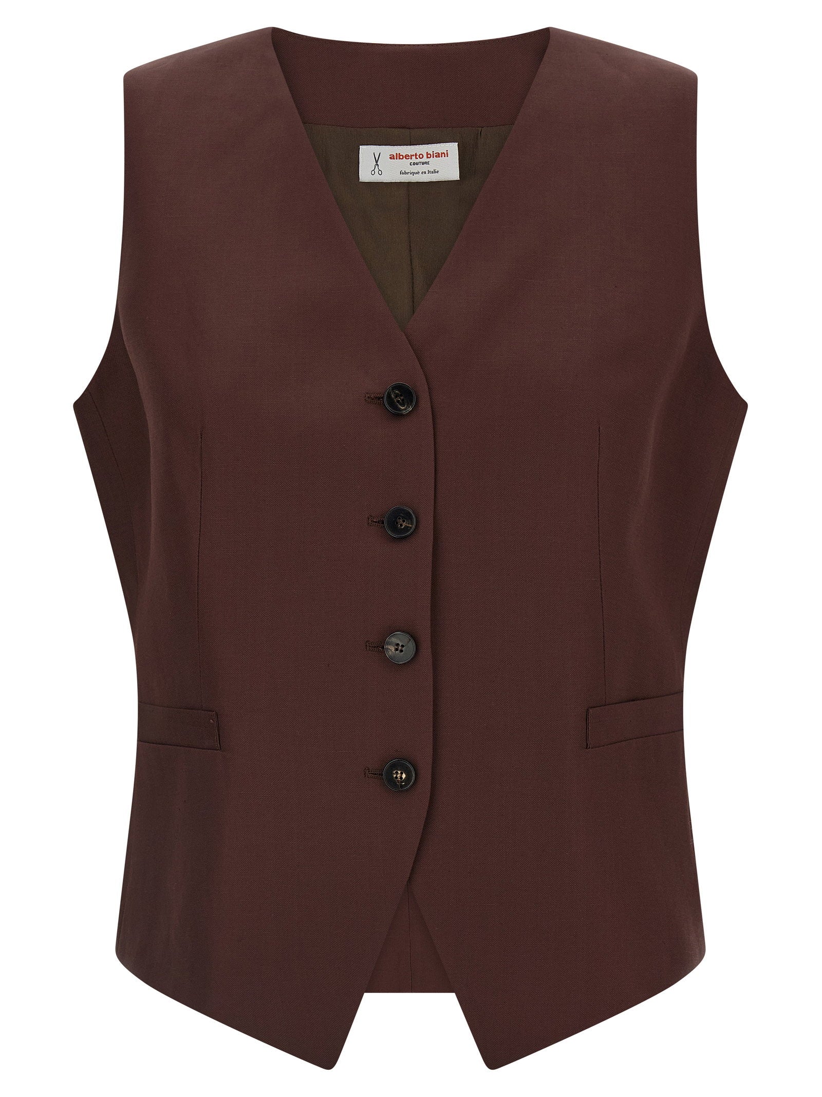 Alberto Biani Viscose And Linen Vest