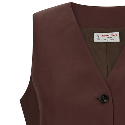 Alberto Biani Viscose And Linen Vest