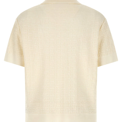Balmain Monogram Jacquard Polo Shirt