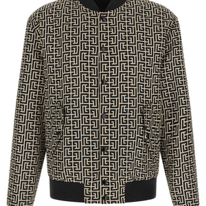 Balmain Monogram Reversible Bomber Jacket