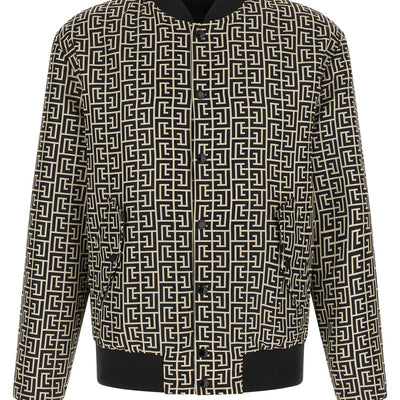Balmain Monogram Reversible Bomber Jacket