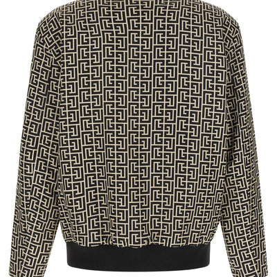 Balmain Monogram Reversible Bomber Jacket