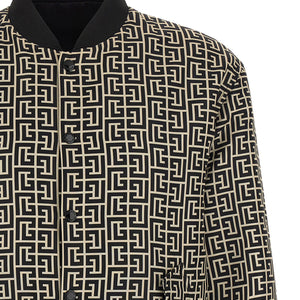 Balmain Monogram Reversible Bomber Jacket