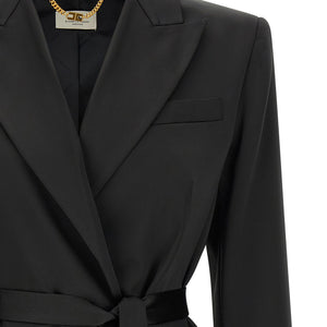 Elisabetta Franchi Stretch Satin Blazer