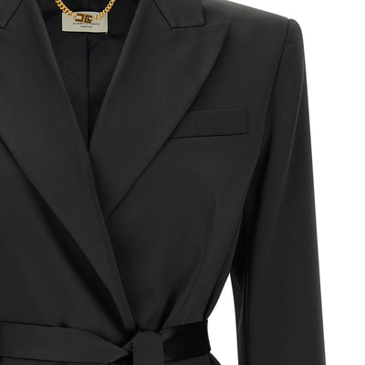 Elisabetta Franchi Stretch Satin Blazer
