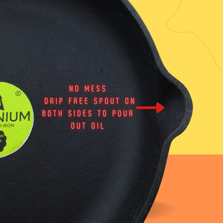 Trilonium Enamel Cast Iron 26 cm Skillet | Pan | Red