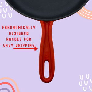 Trilonium Enamel Cast Iron 26 cm Skillet | Pan | Red