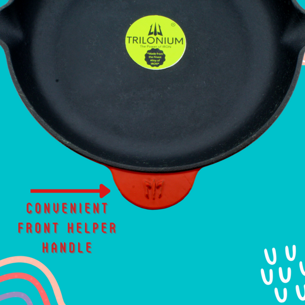 Trilonium Enamel Cast Iron 26 cm Skillet | Pan | Red