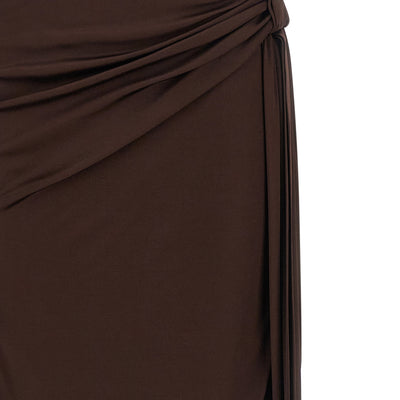 Elisabetta Franchi Shiny Viscose Skirt
