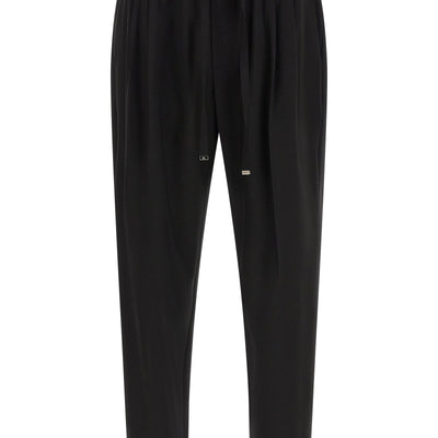 Dolce & Gabbana Wool Gabardine Joggers