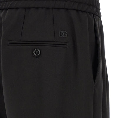 Dolce & Gabbana Wool Gabardine Joggers