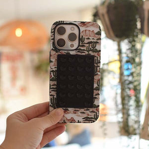 Grippy | White Silicone Suction Phone Mount with MagSafe