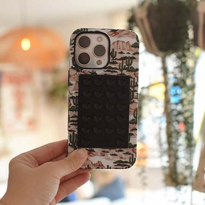 Grippy | White Silicone Suction Phone Mount with MagSafe