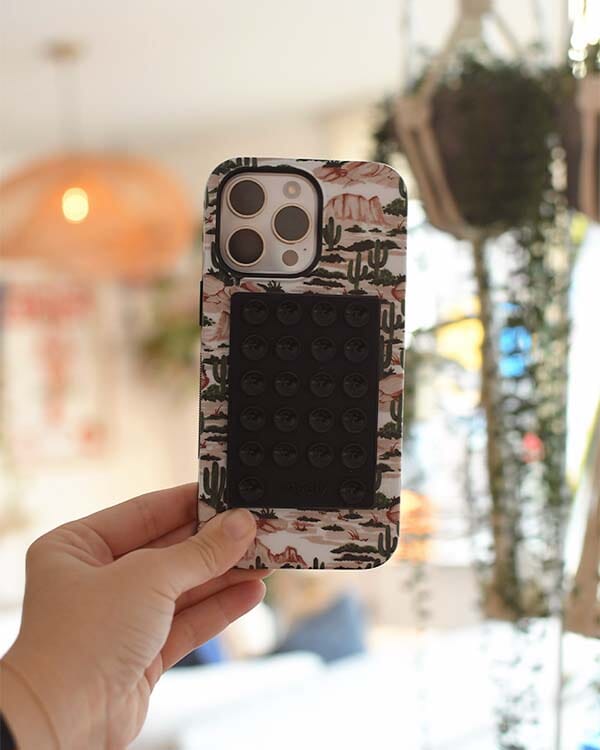 Grippy | White Silicone Suction Phone Mount with MagSafe