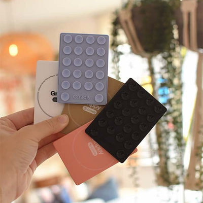 Grippy | White Silicone Suction Phone Mount with MagSafe