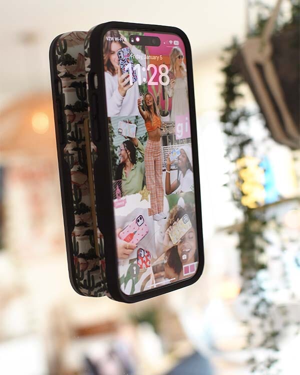 Grippy | White Silicone Suction Phone Mount with MagSafe