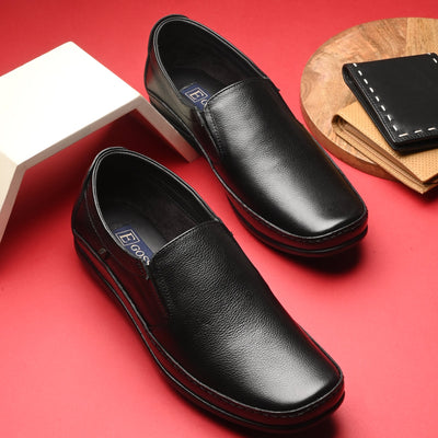 Egoss Leather Casual Slip On Shoes For Men