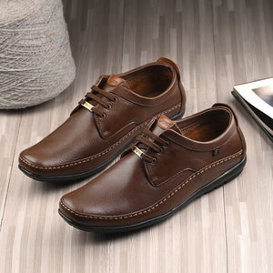 Egoss Leather Casual Lace-Up Shoes For Men